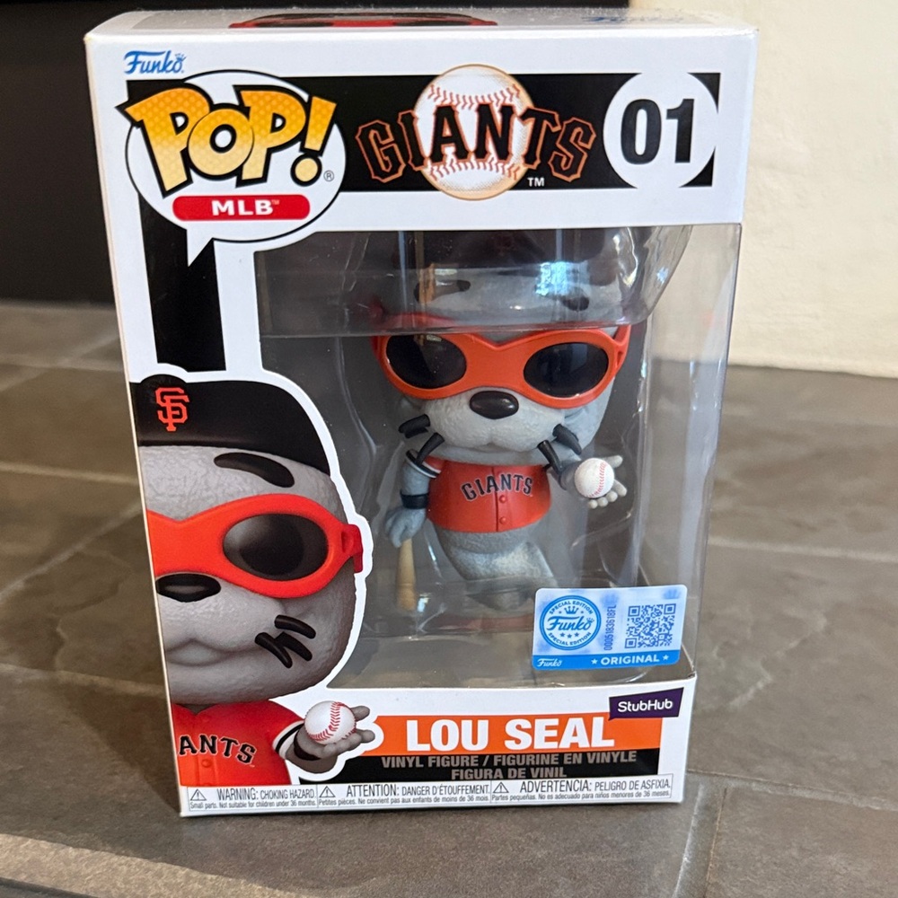 Funko Pop! Lou Seal Giants Figure in Orange and Black